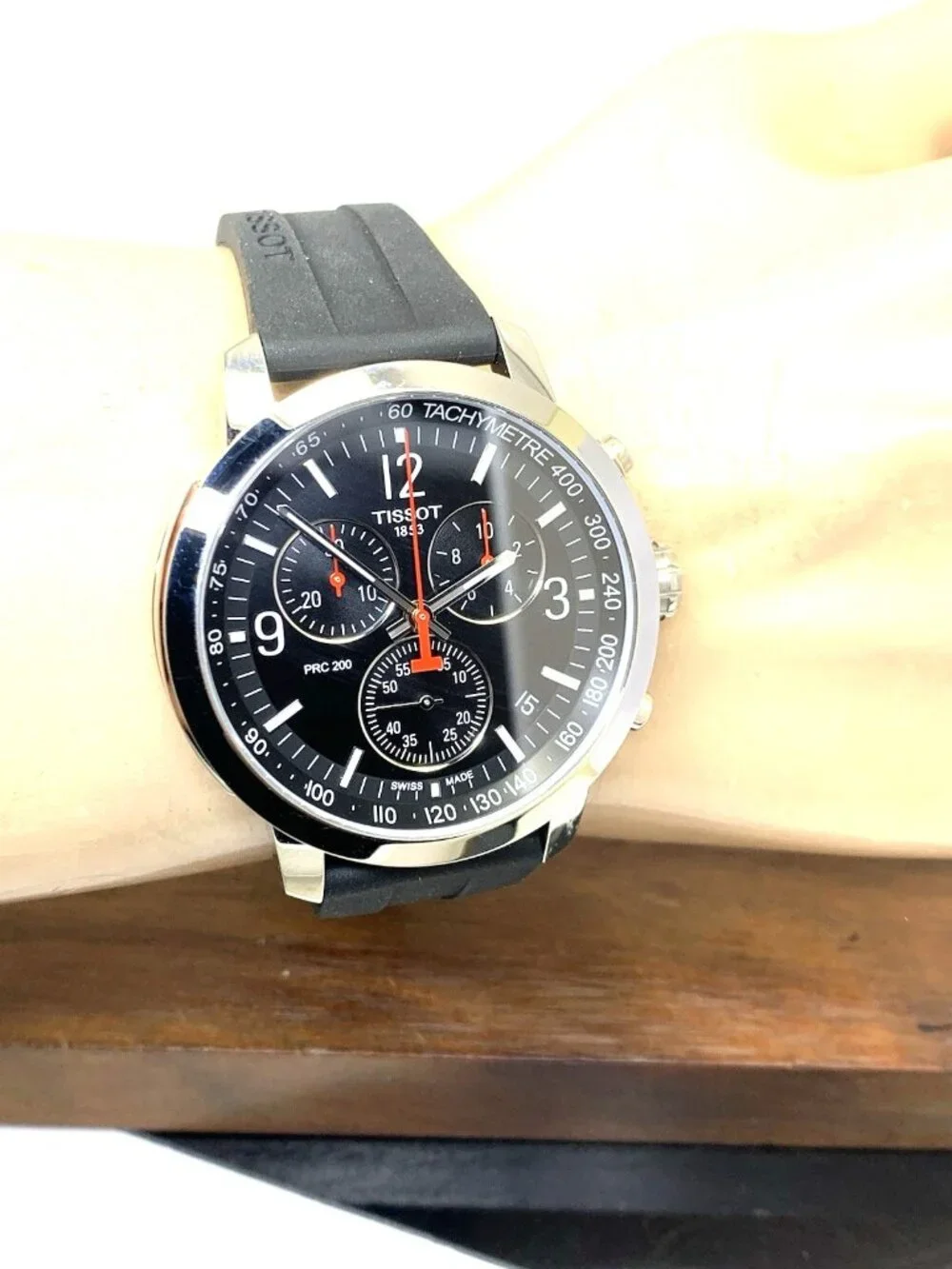 Tissot PRC 200 Men's Watch Chronograph Swiss Quartz Black Rubber T1144171705700